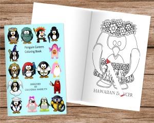 Penguin Careers Coloring Book Printable