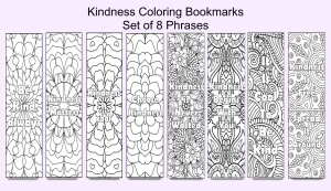 Kindness Coloring Bookmarks Printable