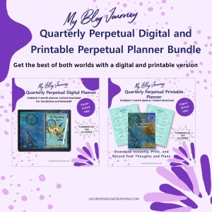 My Blog Journey Quarterly Perpetual Undated Digital and Printable Planner Bundle
