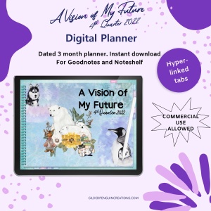 A Vision of My Future:  4th Quarter 2022 Ledger Style Digital Planner