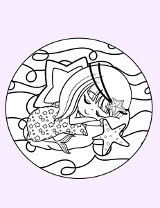 Mermaid Bubbles Coloring Pages PLR Bundle