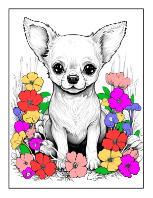 Petals and Paws:  A Coloring Garden of Cuteness Coloring Pages PLR Bundle